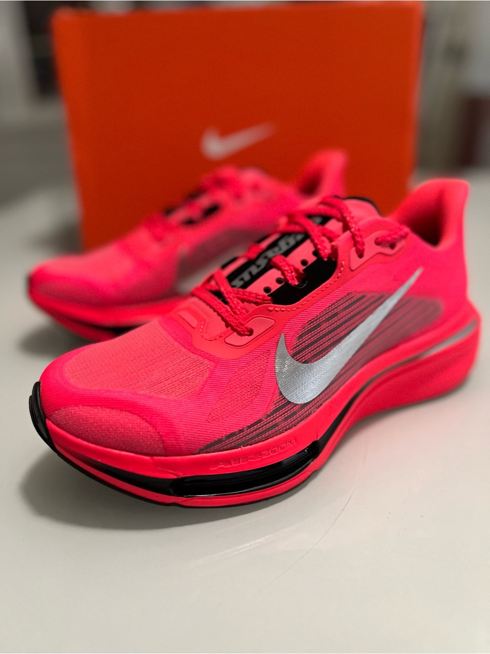 Nike Women's Neon Pink Silver Swoosh Running Shoes